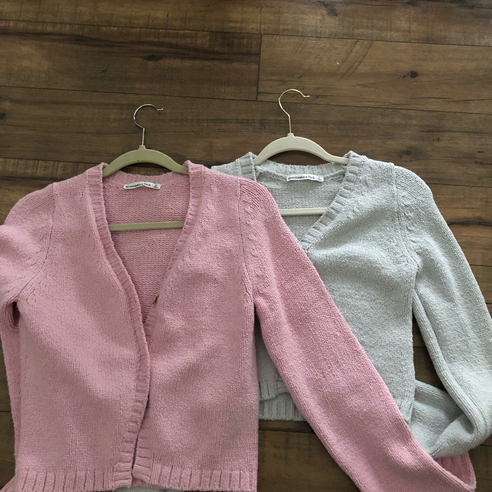 Pink and Gray Women's Sweater Set